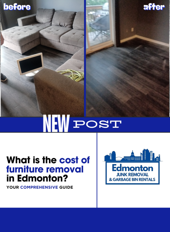 The cost of furniture removal in Edmonton