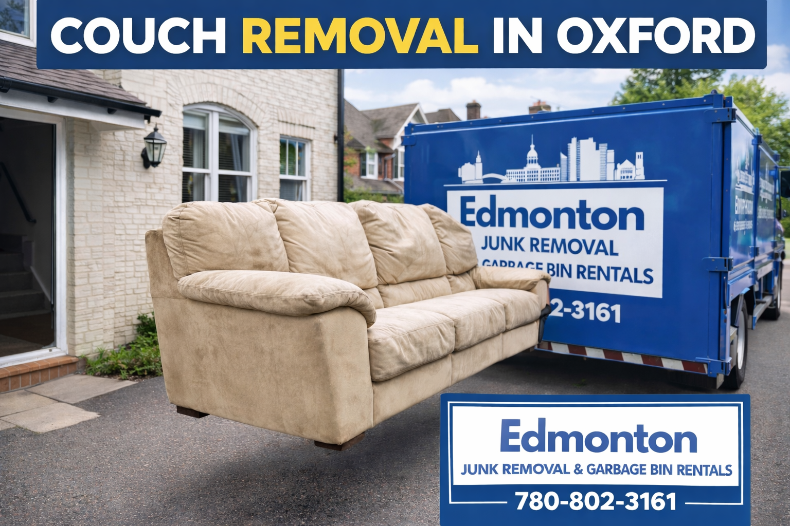 couch removal in Oxford for quick and hassle free furniture disposal