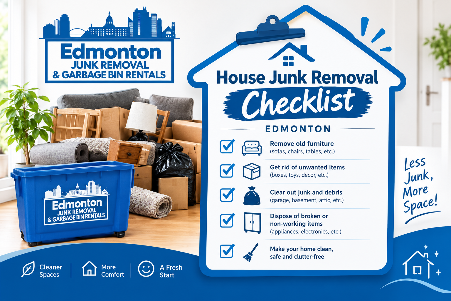 House Junk Removal Checklist in Edmonton – Furniture, Junk and Debris Removal