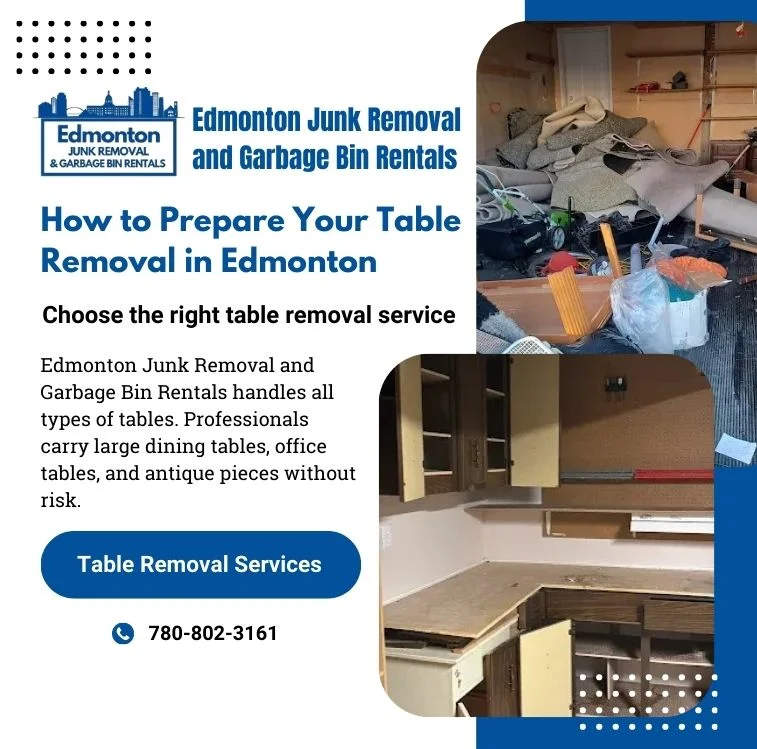 Table Removal in Edmonton